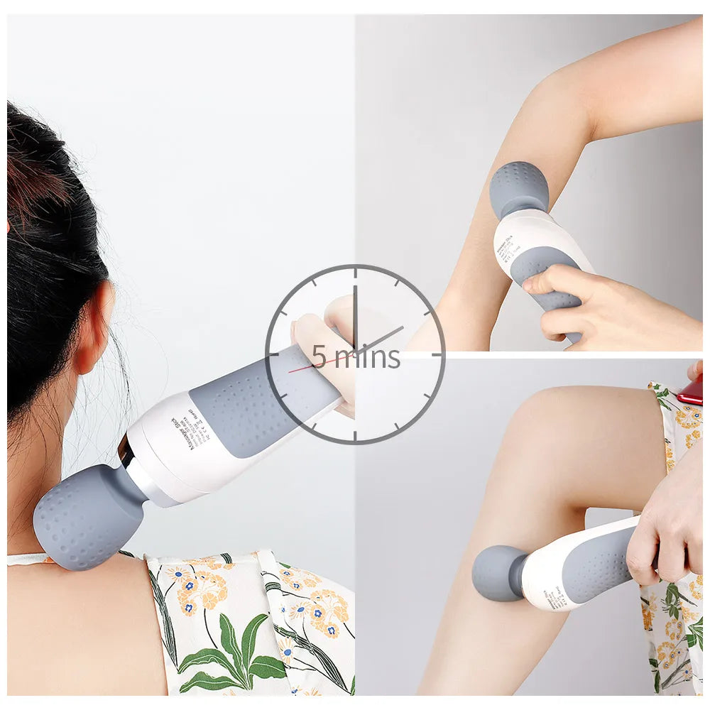 WandEase® Unwind Anytime, Anywhere with the High-Frequency USB Wand Massager for Body, Neck, and Back!