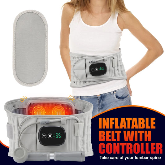 FlexiRelief Belt ®  Inflatable Waist Massager: Heated Vibration, Lumbar Support, and Blood Circulation