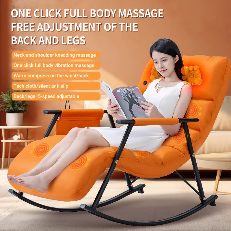 RelaxWave Full-Body Rocker® Office/Home Rocking Massage Chair: Full Body Vibration, Neck Kneading, Heating