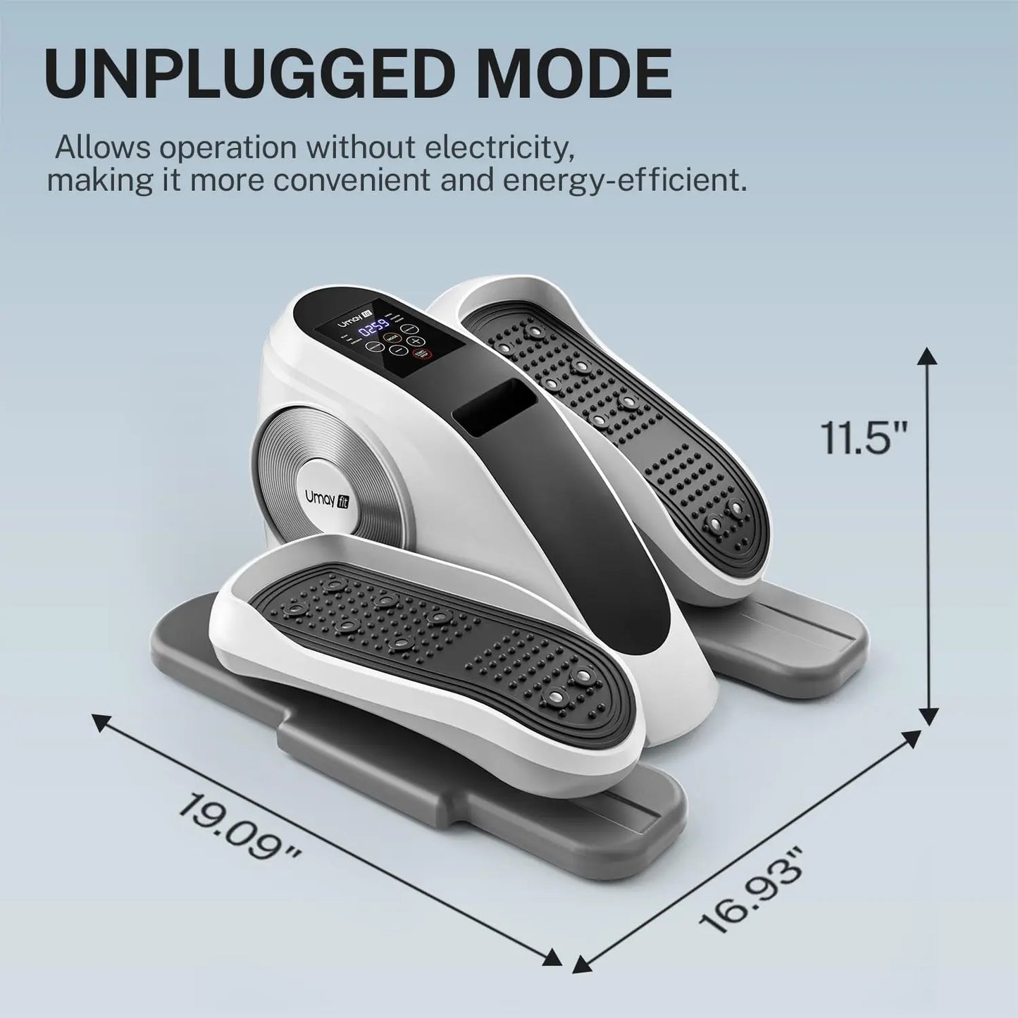 UMAY Tập Elliptical Mini® UMAY Fitness Under Desk Elliptical: Mini, 12 Speeds, Forward/Backward, for Home and Seniors