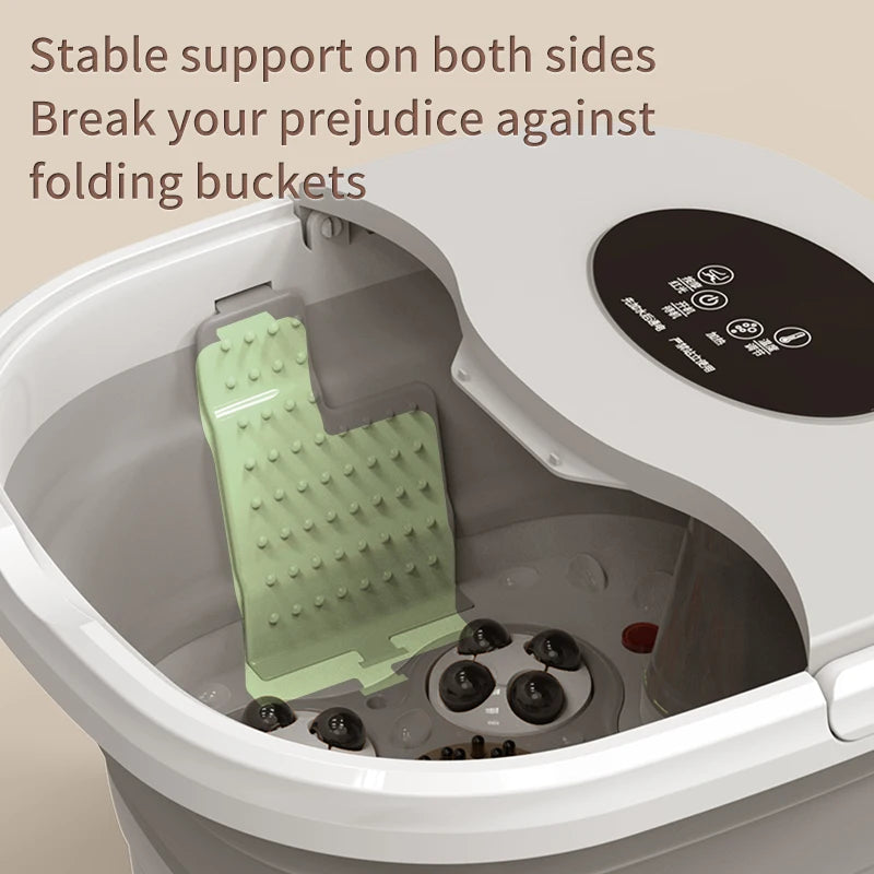 SpaFold Pro ® "At-Home Spa: Foldable Footbath with Intelligent Thermostat, Electric Roller Massage & Touch Control"