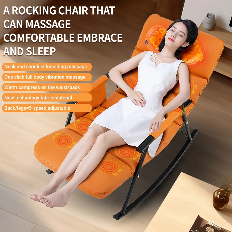 RelaxWave Full-Body Rocker® Office/Home Rocking Massage Chair: Full Body Vibration, Neck Kneading, Heating