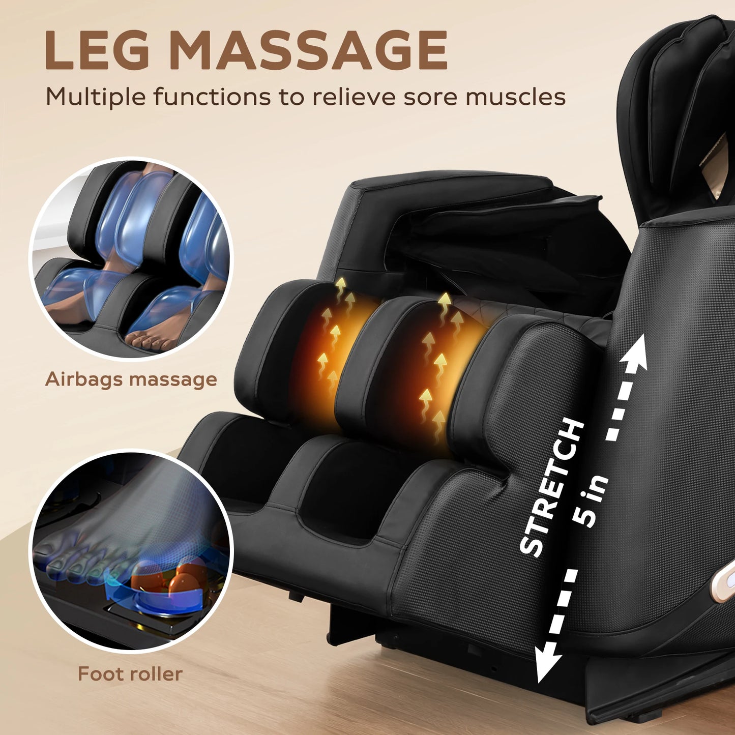 Massage Harmony Pro ®  Full Body Massage Chair: Zero Gravity, Heating, Airbags, Bluetooth, and Foot Roller